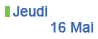 programme détaillé du Jeudi 16 Mai programme détaillé lundi